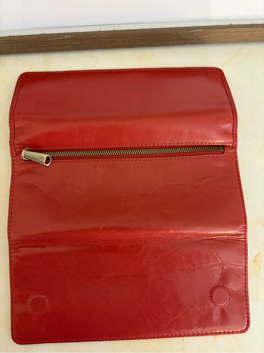HOBO Red Leather Continental Wallet - Picture 4 of 4